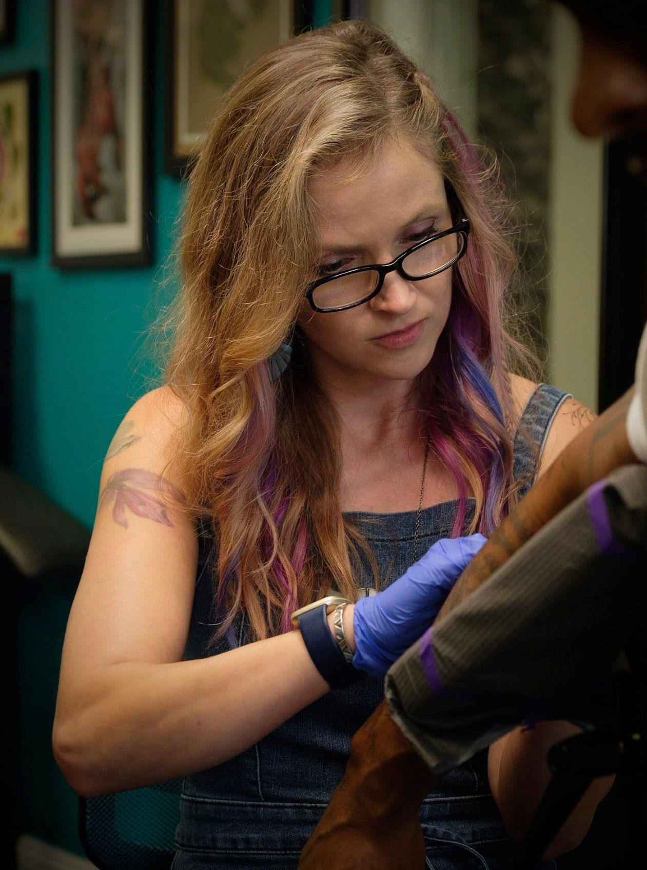 Jessica Curran, tattoo artist at Turquoise Panther Tattoo